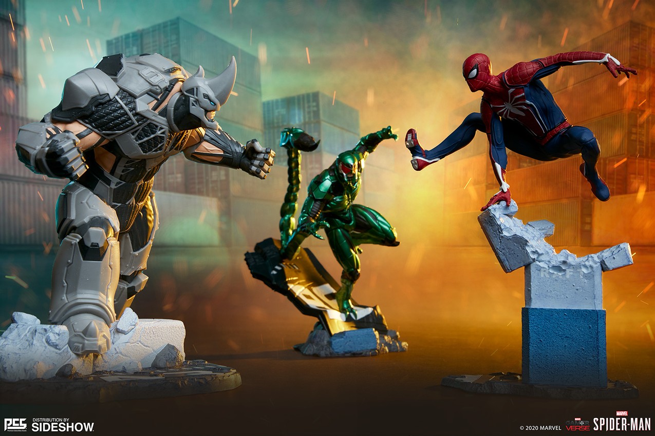 Marvel's Spider-Man/Rhino/Scorpion Statue Set by PCS | Sideshow Collectibles