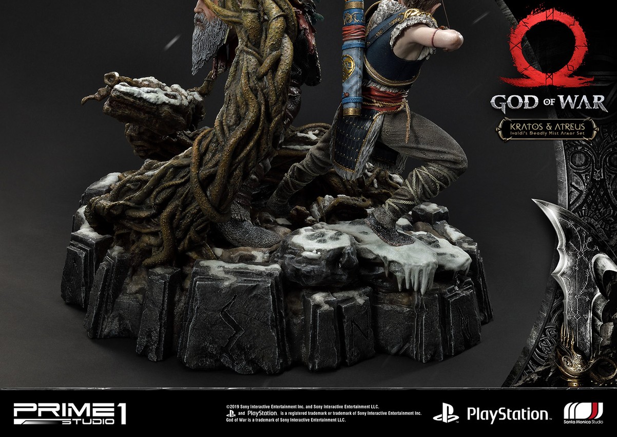 Kratos & Atreus Ivaldi's Deadly Mist Armor Set Collector Edition - Prototype Shown View 2