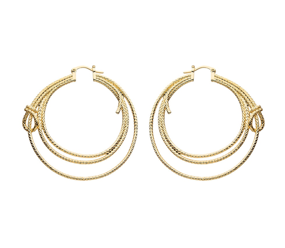 DC Comics Wonder Woman Lasso Hoop Earrings (Gold) Jewelry - Prototype Shown View 2