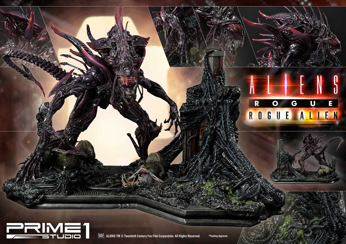 Sideshow ALIEN フィギュア &ブルーレイセット Sideshow Alien warrior Statue 690/750 from 1997 movie Alien
