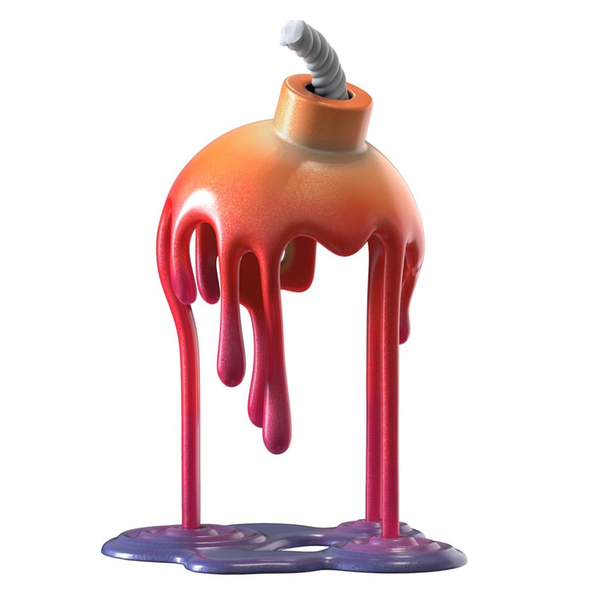 HEAD-BURN 溶岩 Ver. アメイジング賞 Melting Bomb (Infrared Edition) Polystone Statue by Jason Freeny