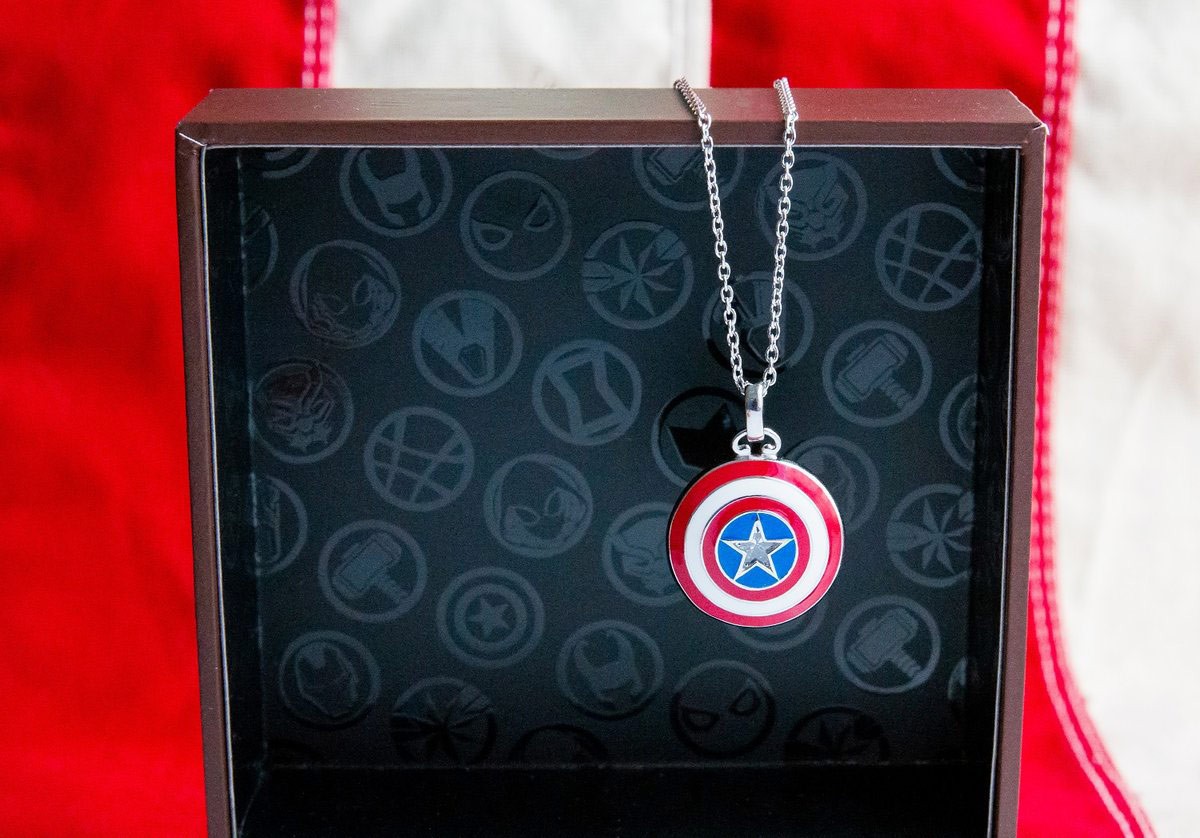 Marvel Captain America Shield Necklace Jewelry - Prototype Shown View 6