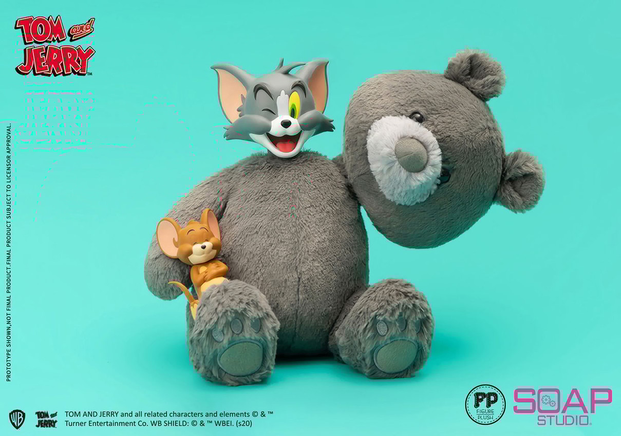 Tom and Jerry Plush Teddy Bear Charcoal Gray Collectible Figure by