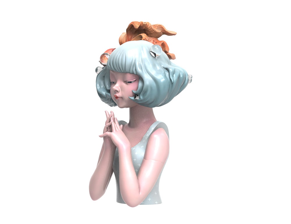 Squid Fish on Hair (Blue)- Prototype Shown