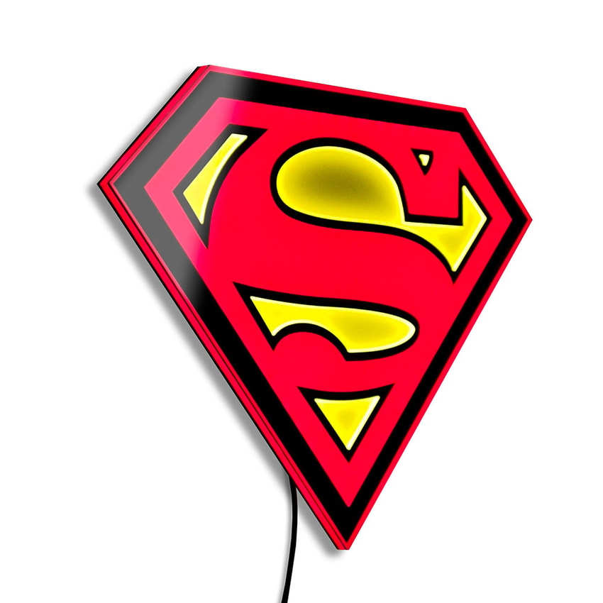 Superman LED Logo Wall Light