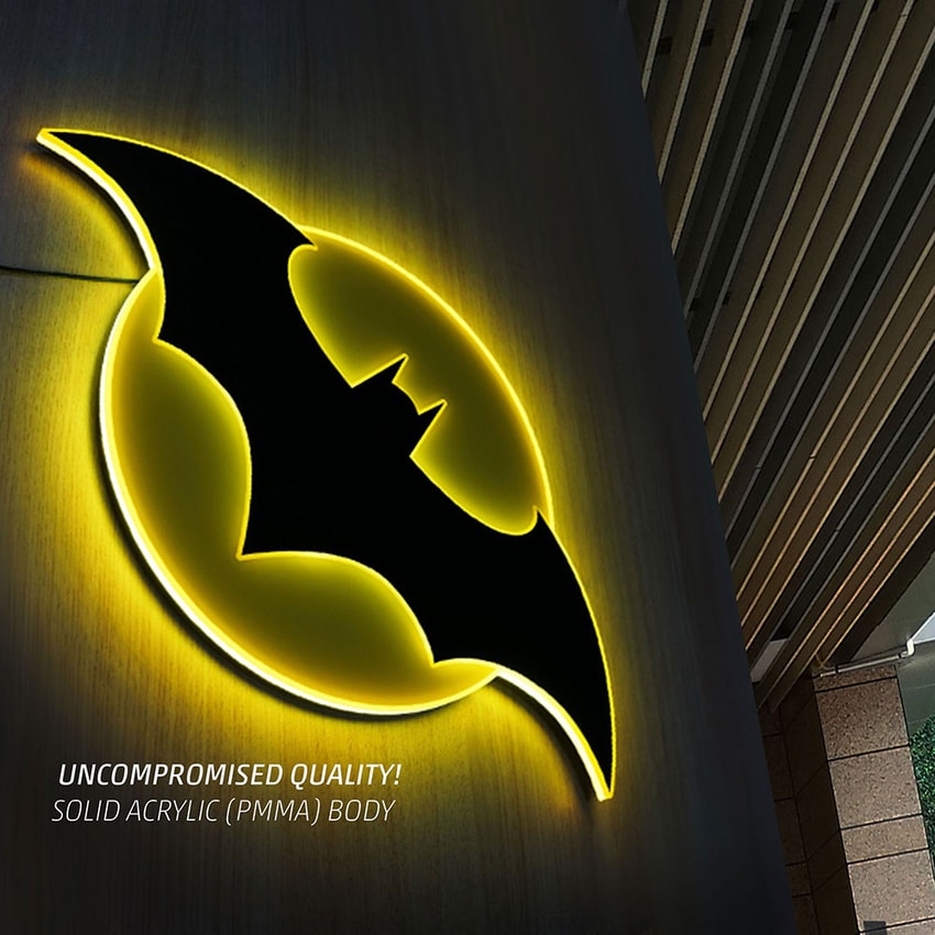 Batman 3d wall light top