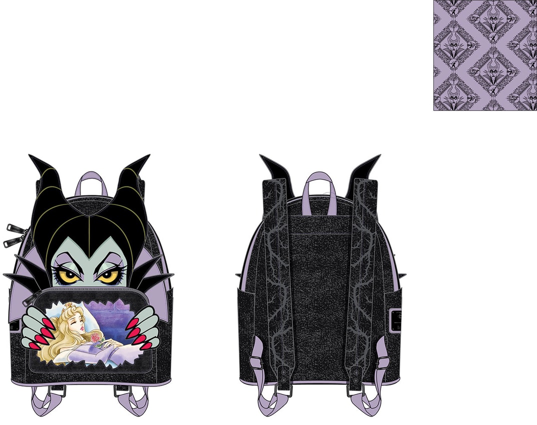 Disney Villains Maleficent & More Loungefly Mini Backpack Hot