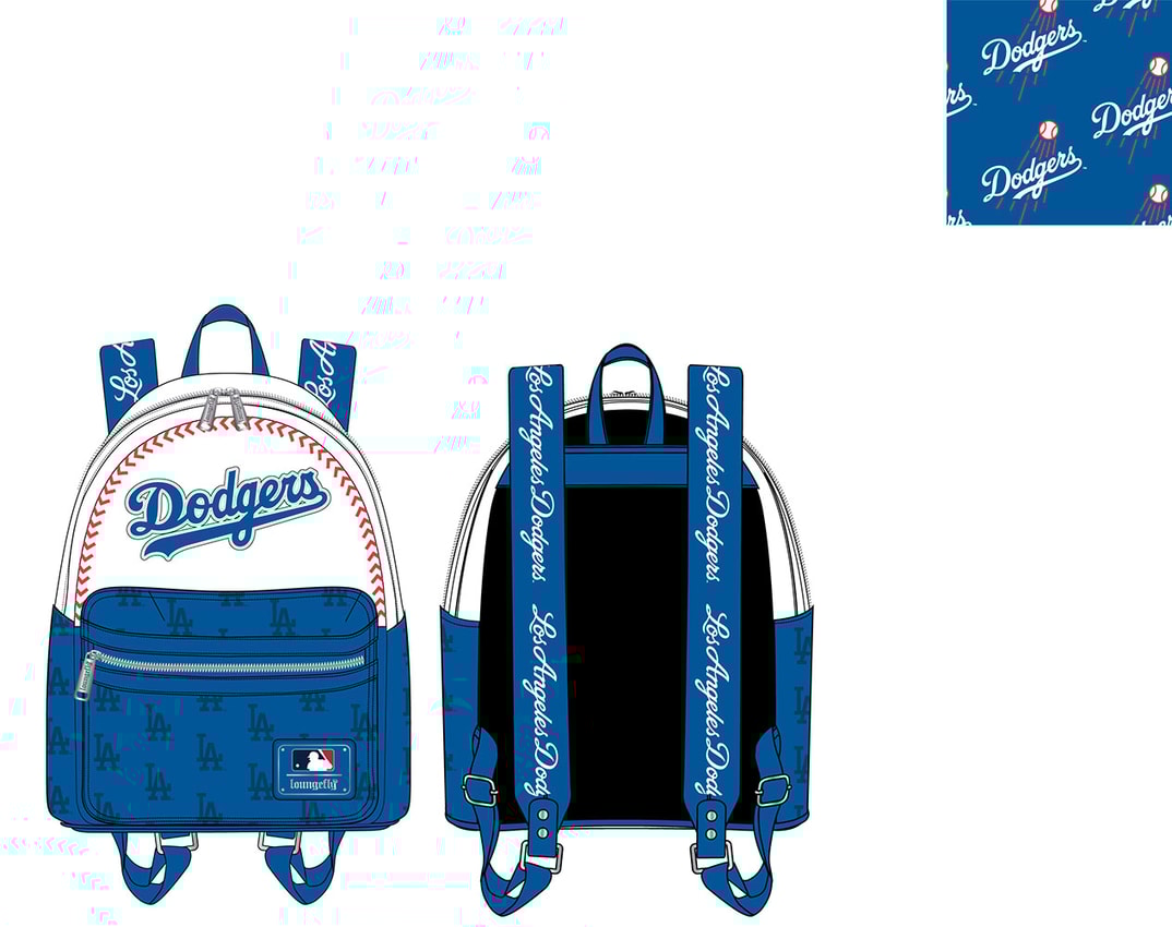 Loungefly mlb dodgers blue best sale all over print mini backpack