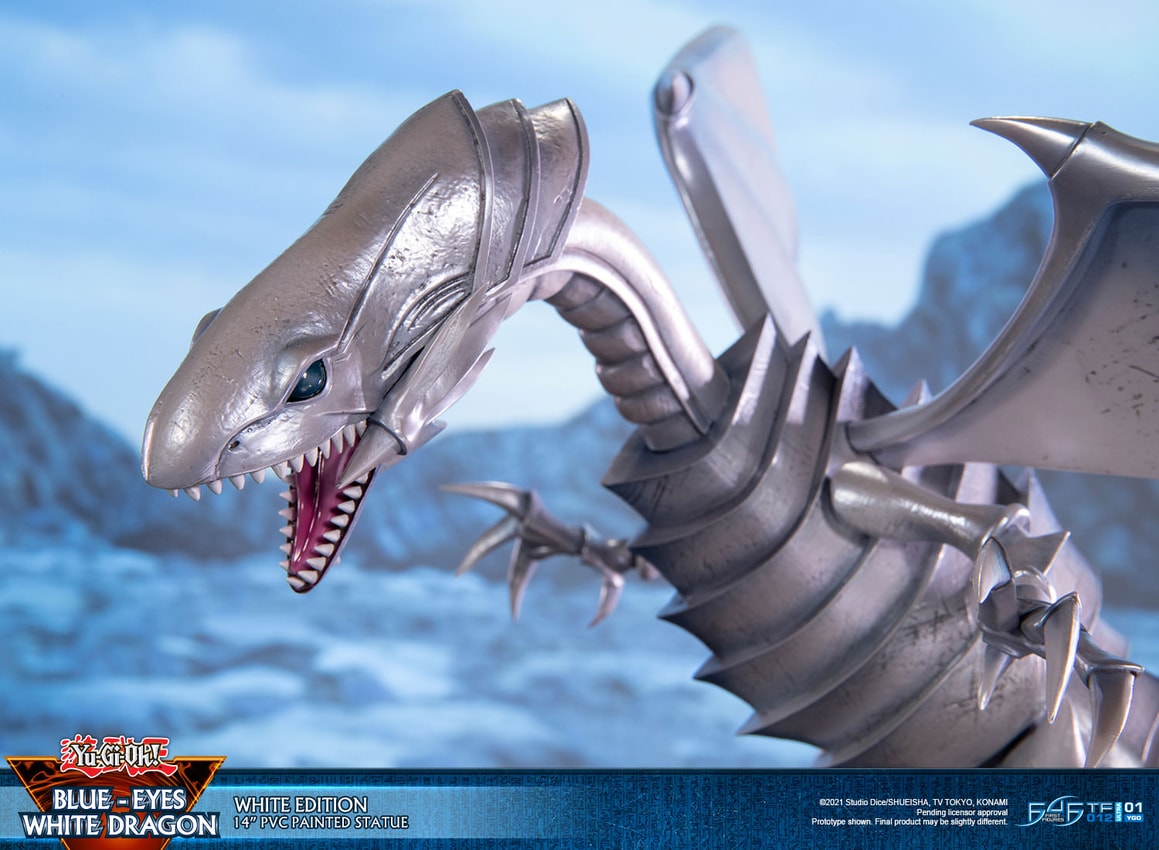 Yu-Gi-Oh! Blue-Eyes White Dragon (White Variant) Statues - Prototype Shown View 6