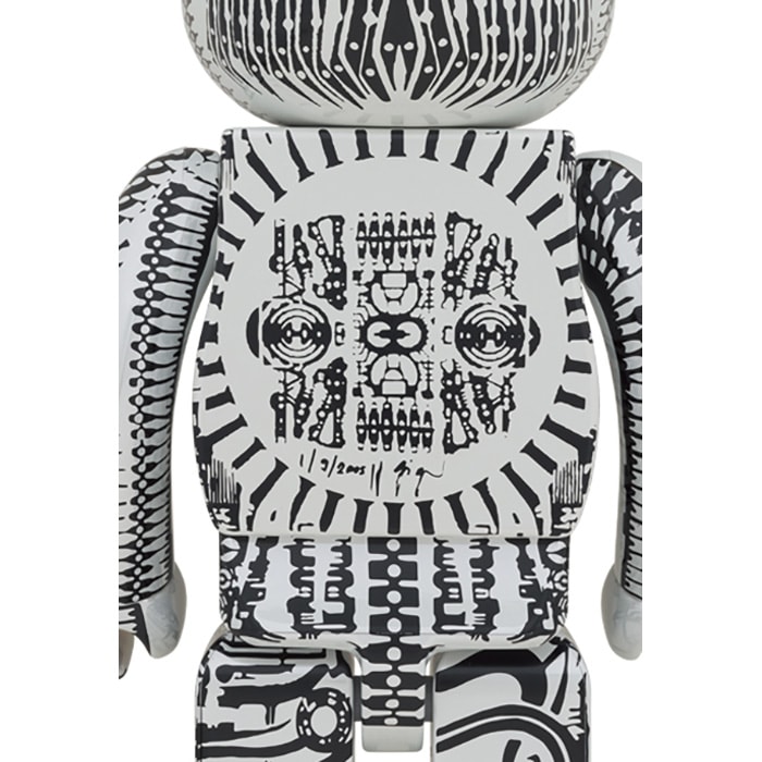 H.R. Giger Be@rbrick H.R. Giger (White Chrome Version) 1000% Bearbrick - Prototype Shown View 3