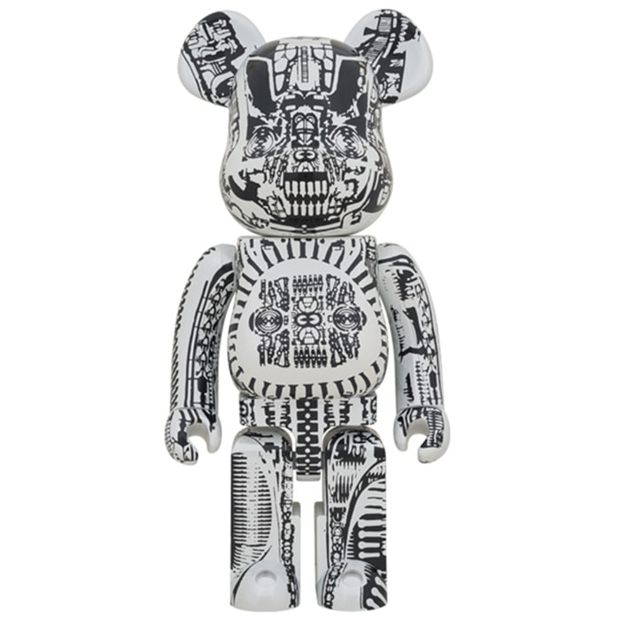 H.R. Giger Be@rbrick H.R. Giger (White Chrome Version) 1000% Bearbrick - Prototype Shown View 1