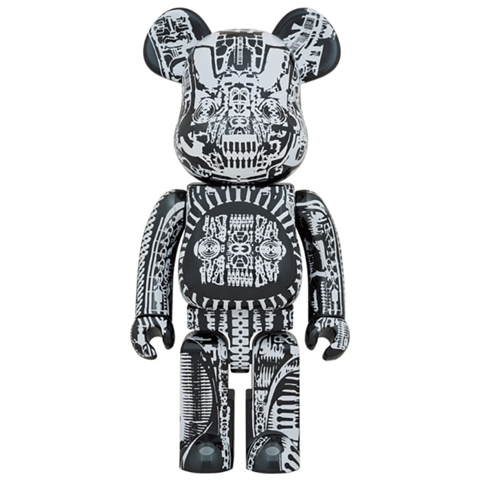 H.R. Giger Be@rbrick H.R. Giger (Black Chrome Version) 1000% Bearbrick - Prototype Shown View 1