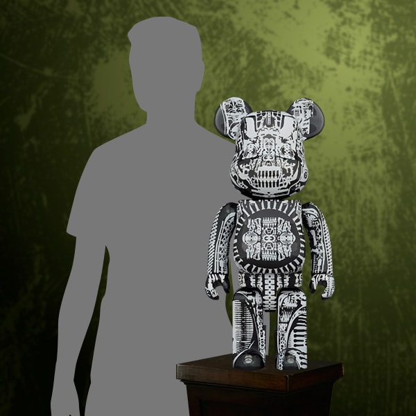 H.R. Giger Be@rbrick H.R. Giger (Black Chrome Version) 1000% Bearbrick - Prototype Shown View 2