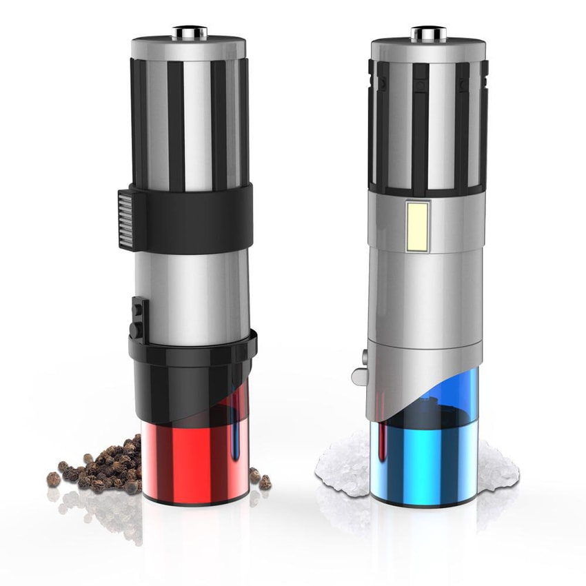 Lightsaber Electric Salt & Pepper Mill Grinder (Pack of 2) by