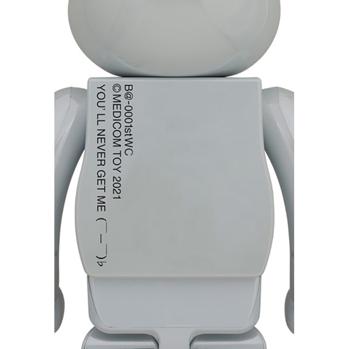 Be@rbrick 1st Model White Chrome 1000% View 3