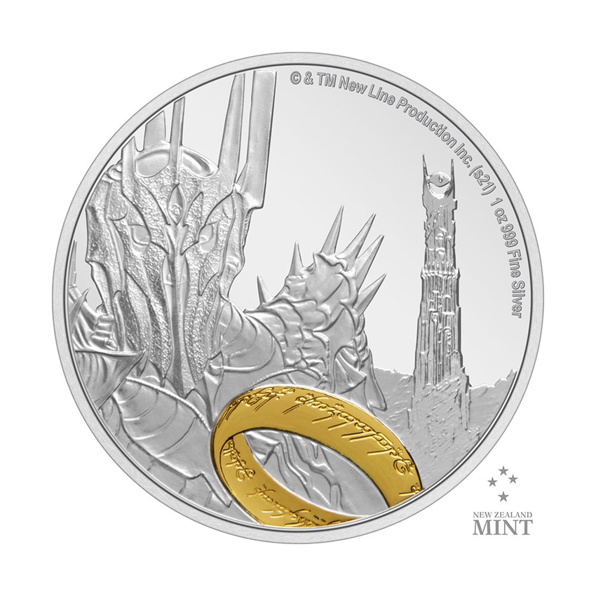 Sauron Silver Coin View 1