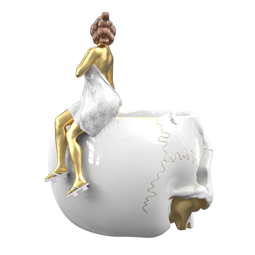 Mighty Jaxx Originals Warm Thoughts (Golden Touch Edition) Polystone Statue - Prototype Shown View 6