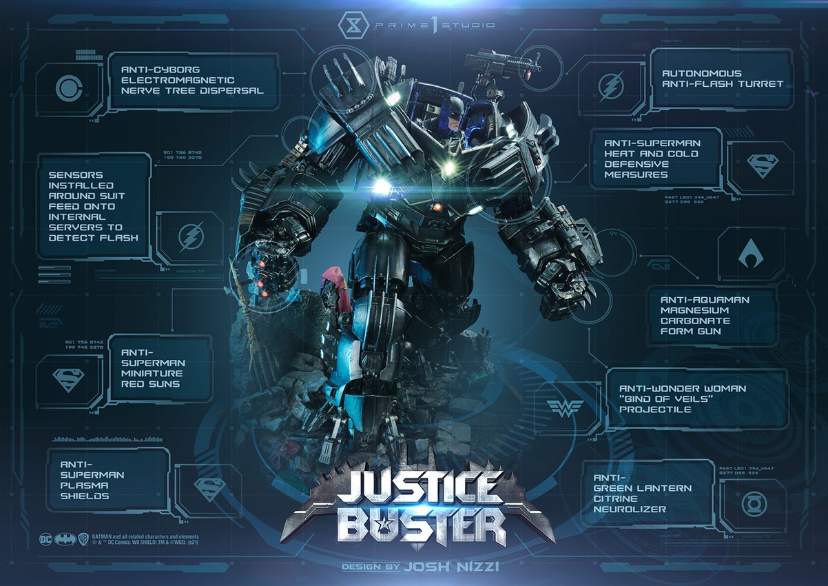 DC Comics Justice Buster Statues - Prototype Shown View 1