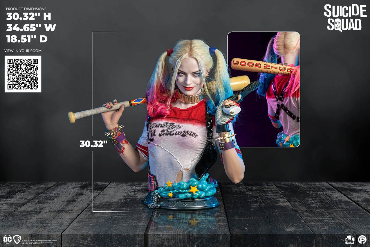 UsBonecos on X: Busto escala 1:1 (Life-size) da Arlequina (Harley Quinn)  anunciado pela infinitustudioscn #arlequina #harleyquinn #margotrobbie  #actionﬁgure #suicidesquad #joker #batman #dccomics #comicbook  #actionfigures #doll #boneca #boneco