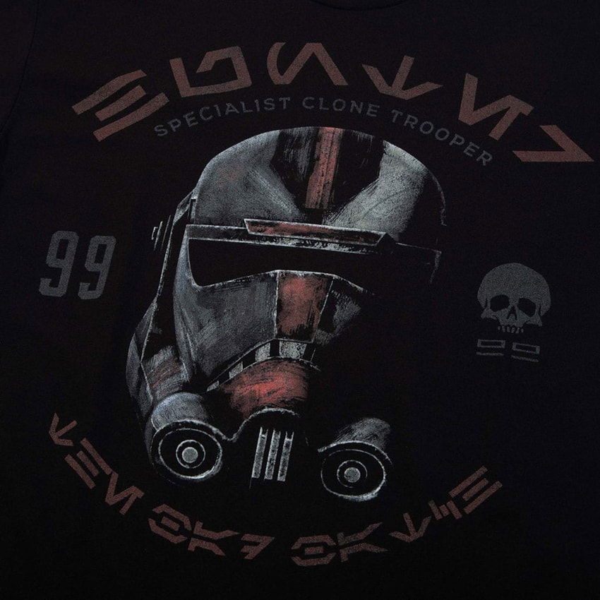 Maglietta Uomo Star Wars – The Bad Batch Hunter Headstone – T-Shirt Ufficiale Con Stampa Ecologica