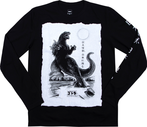 Godzilla Black Long Sleeve View 5