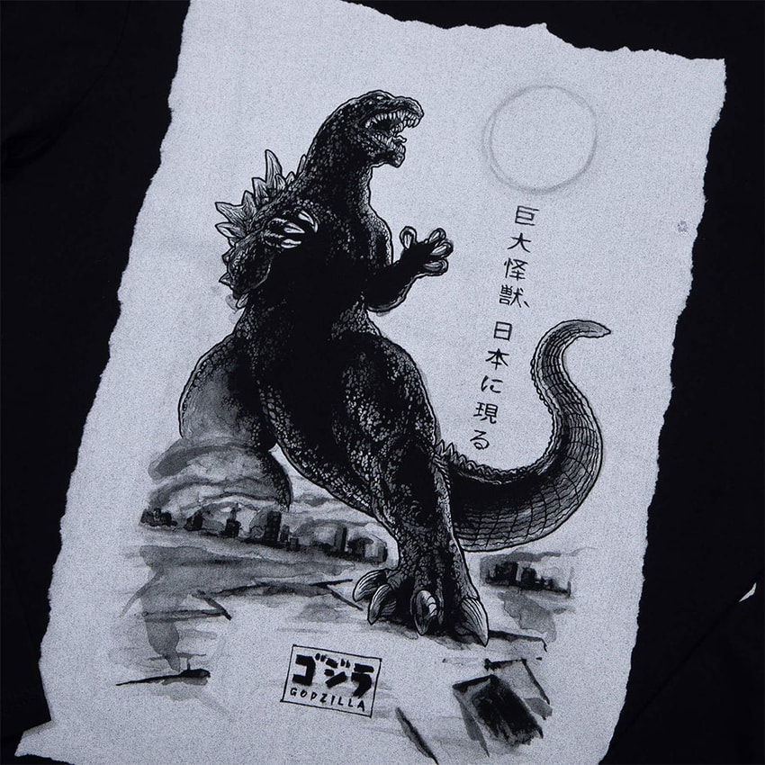 Godzilla Black Long Sleeve View 2