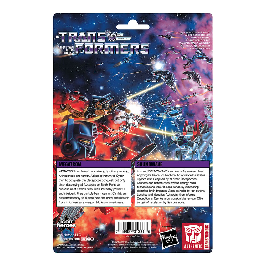 Transformers Megatron x Soundwave Retro Pin Set Collectible Pin  View 1