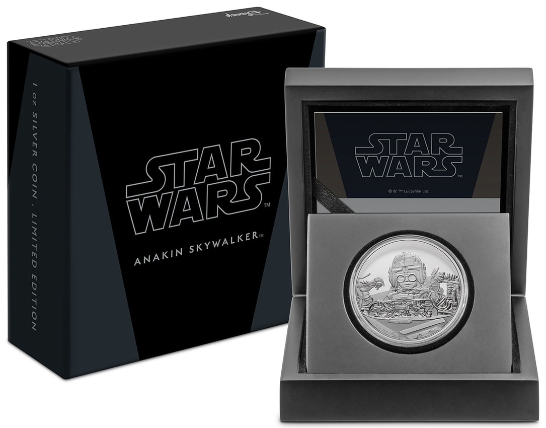 Anakin Skywalker 1oz Silver Coin by New Zealand Mint | Sideshow