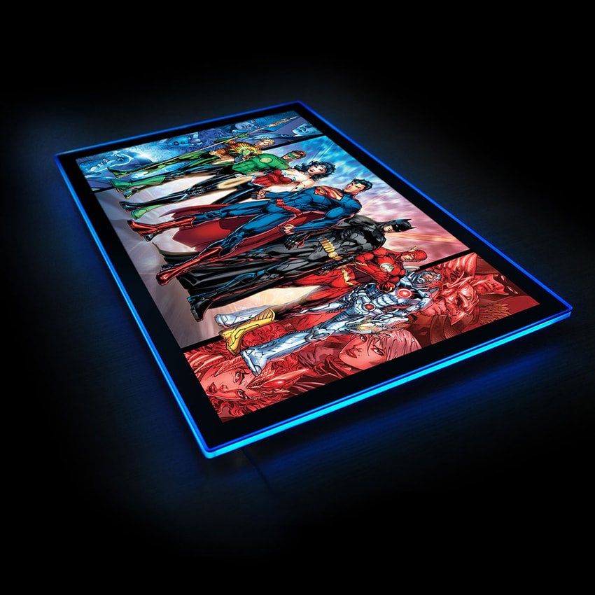 DC Comics Justice League of America Comic Cover LED Poster Sign (Large) Wall Light  View 2