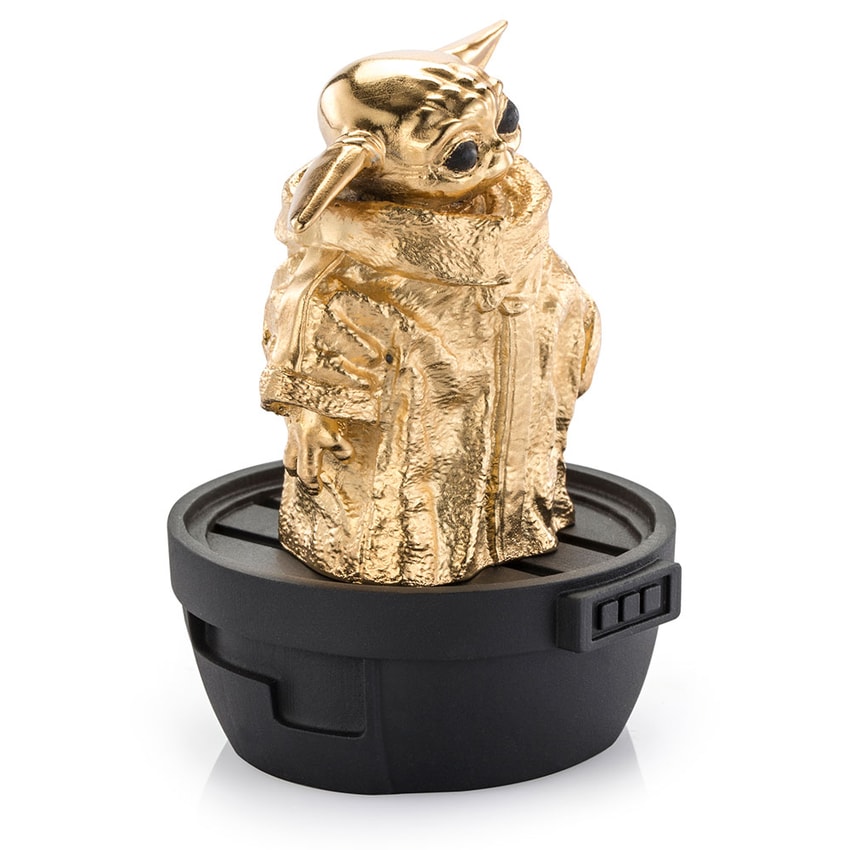 Star Wars Grogu (Gilt) Limited Edition Pewter Collectible - Prototype Shown View 5