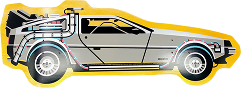 Back to The Future Part I DeLorean Shaped- Prototype Shown