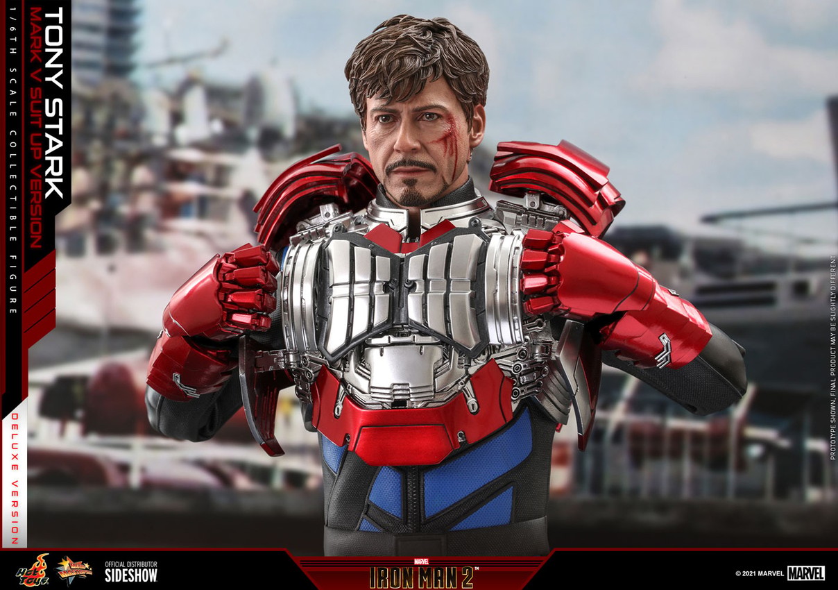 Marvel Tony Stark (Mark V Suit Up Version) Deluxe Sixth Scale Figure - Prototype Shown View 6