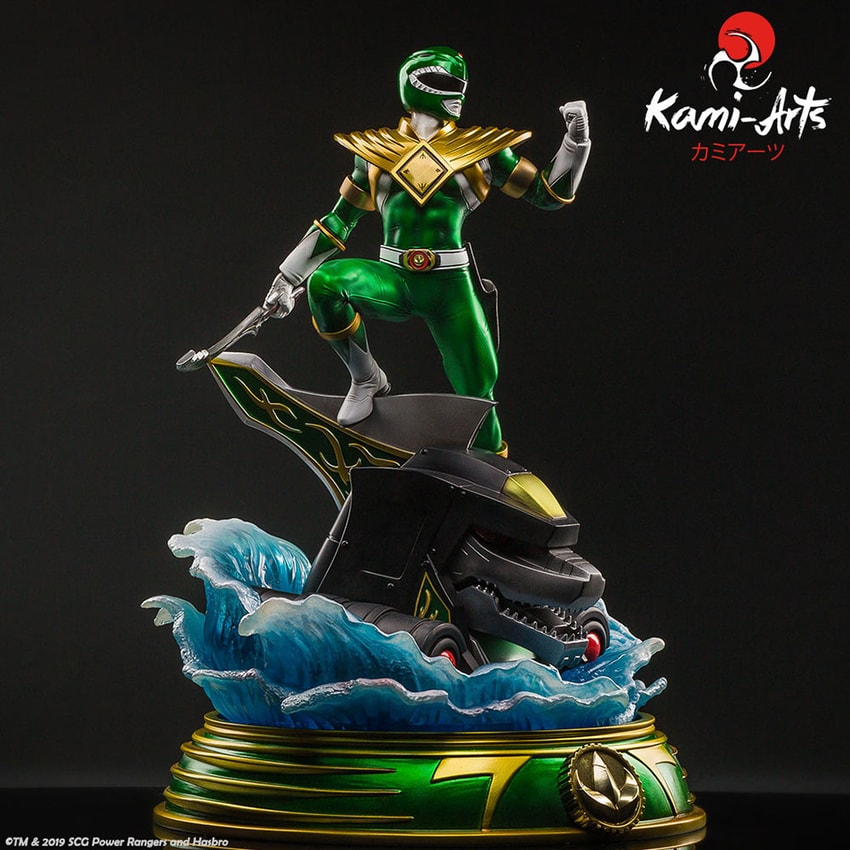 Mighty Morphin Power Rangers Green Ranger Statues - Prototype Shown View 6