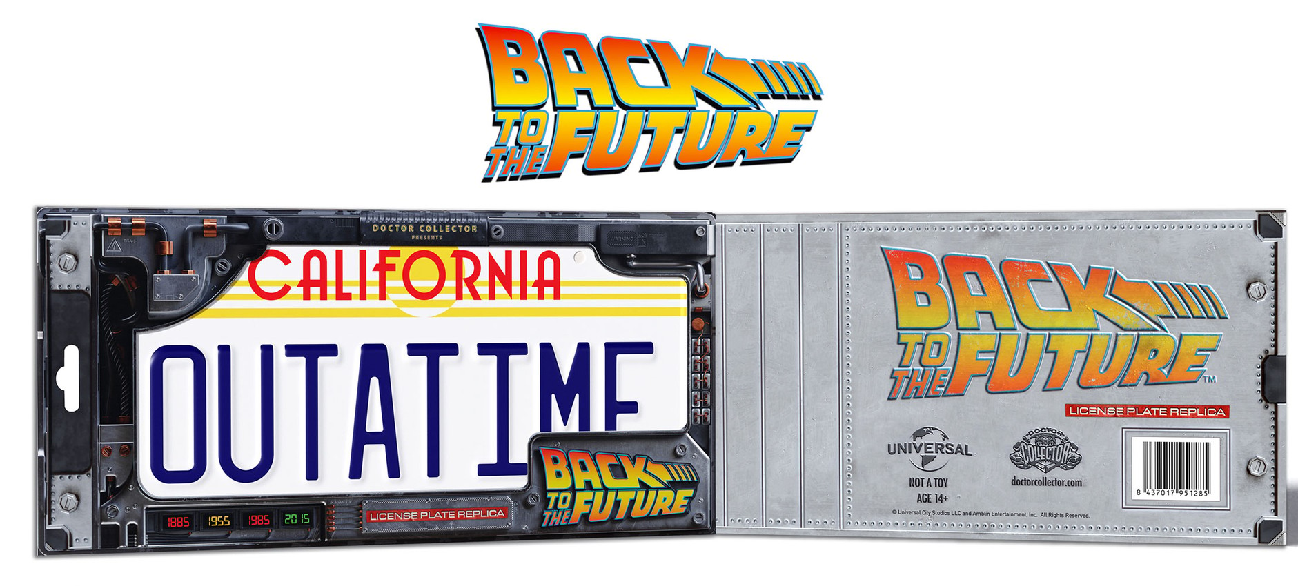 Back to the Future OUTATIME License Plate View 1