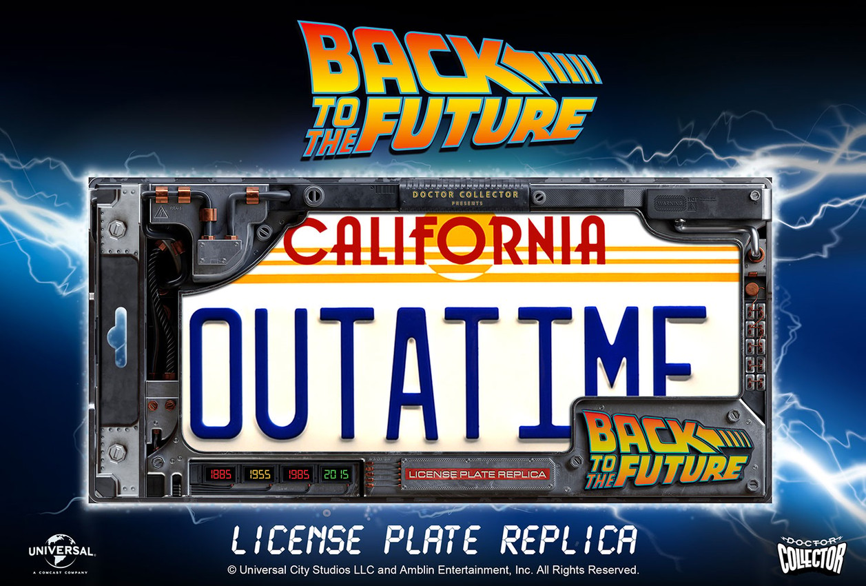 Back to the Future OUTATIME License Plate View 5
