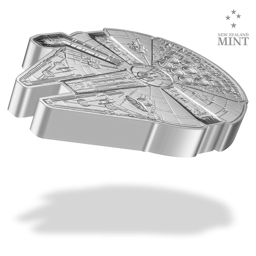 Millennium Falcon 1oz Silver Shaped Coin | Sideshow Collectibles