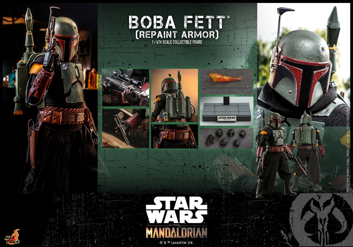 Star Wars Boba Fett (Repaint Armor) Sixth Scale Figure  Collector Edition - Prototype Shown View 6