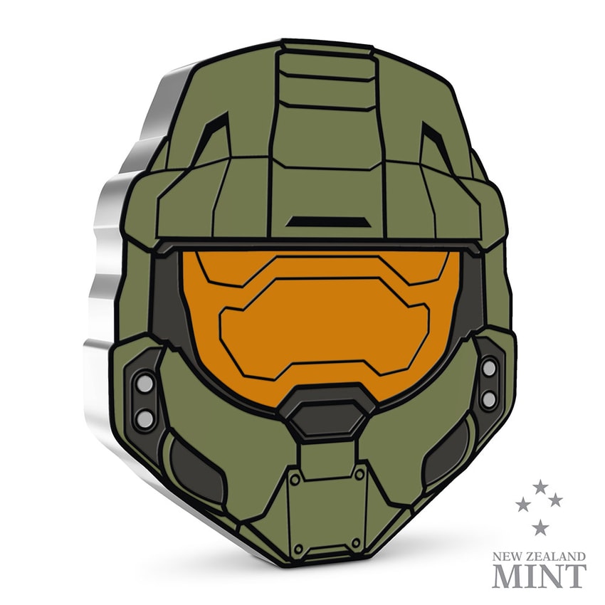 Master Chief Helmet 1oz Silver Coin- Prototype Shown View 1