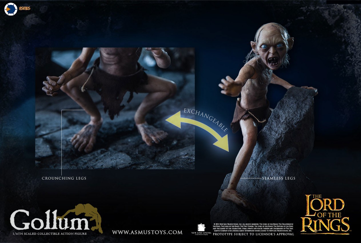 The Lord of the Rings Gollum (Luxury Edition) Sixth Scale Figure - Prototype Shown View 6