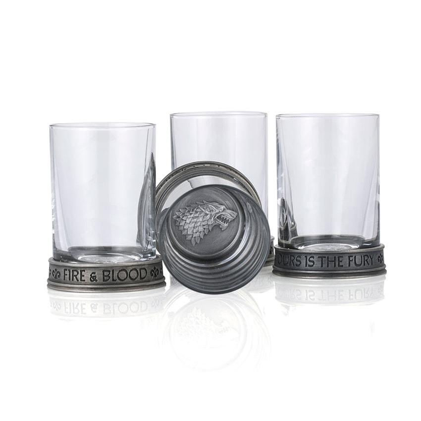 House Sigils Shot Glass Quartet- Prototype Shown