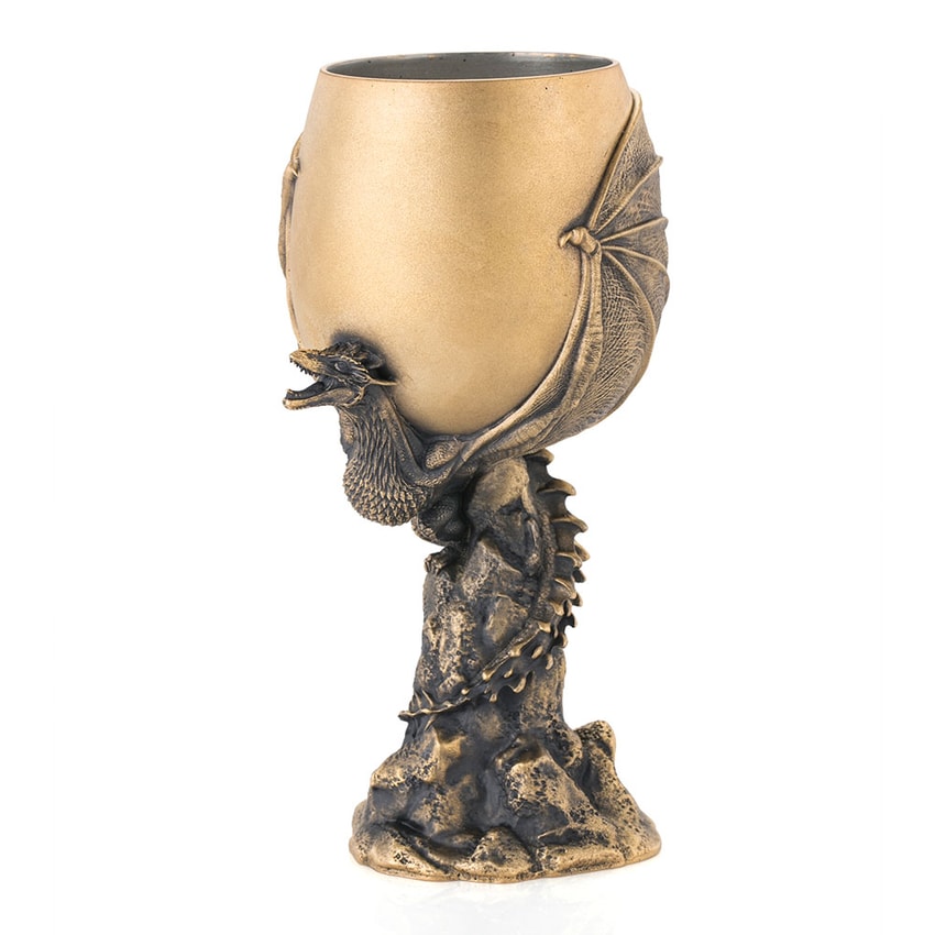 Game of Thrones Gilt Drogon Goblet (Special Edition) Collectible Drinkware - Prototype Shown View 6