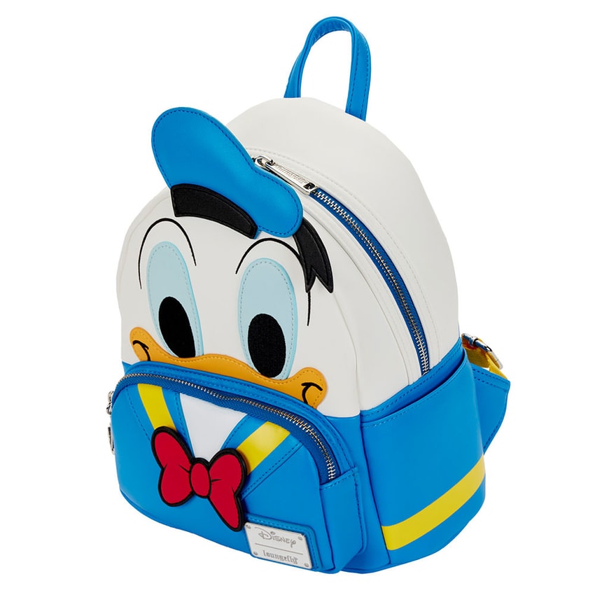 Disney Lounge Fly Donald Duck Mini Backpack Faux Fur Zipper‎ Adjustable Compar Disney Lounge Fly Donald Duck Mini Backpack Faux Fur Zipper  main image 2