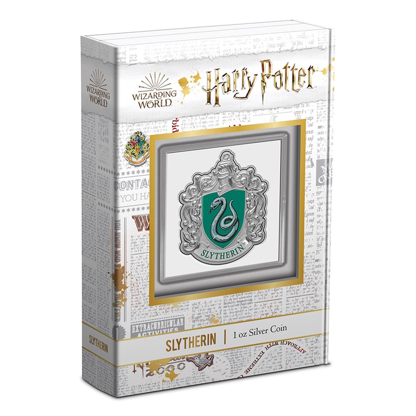 Slytherin House Banner 1oz Silver Coin