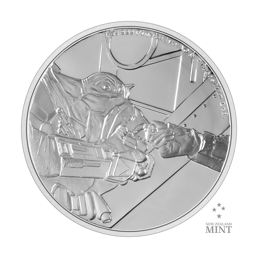 Grogu 1oz Silver Coin- Prototype Shown View 1