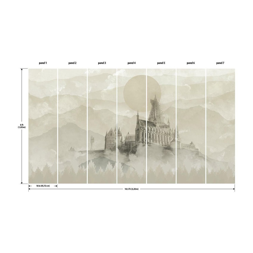 Harry Potter Hogwarts Castle Wallpaper Mural- Prototype Shown
