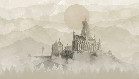 Harry Potter Hogwarts Castle Wallpaper Mural- Prototype Shown