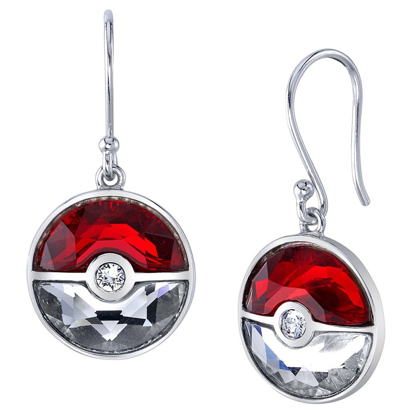 Crystal Poke Ball Dangle Earrings- Prototype Shown