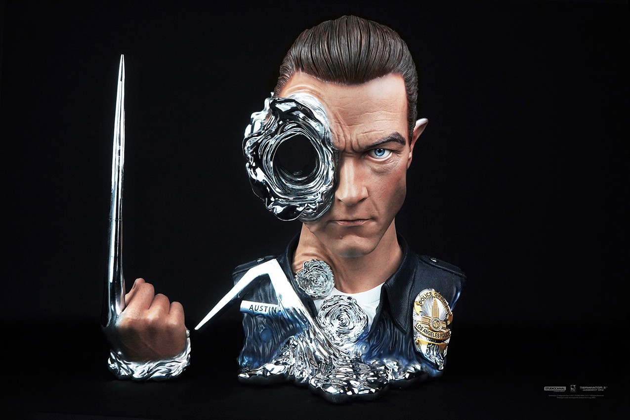 Terminator T-1000 Art Mask Deluxe Life-Size Bust - Prototype Shown View 6