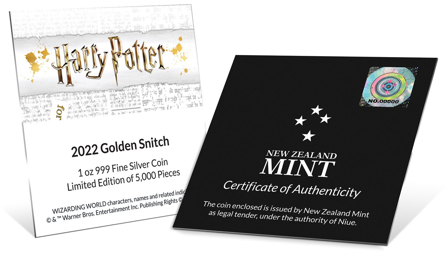 Harry Potter Golden Snitch 1oz Silver Coin Silver Collectible  View 6