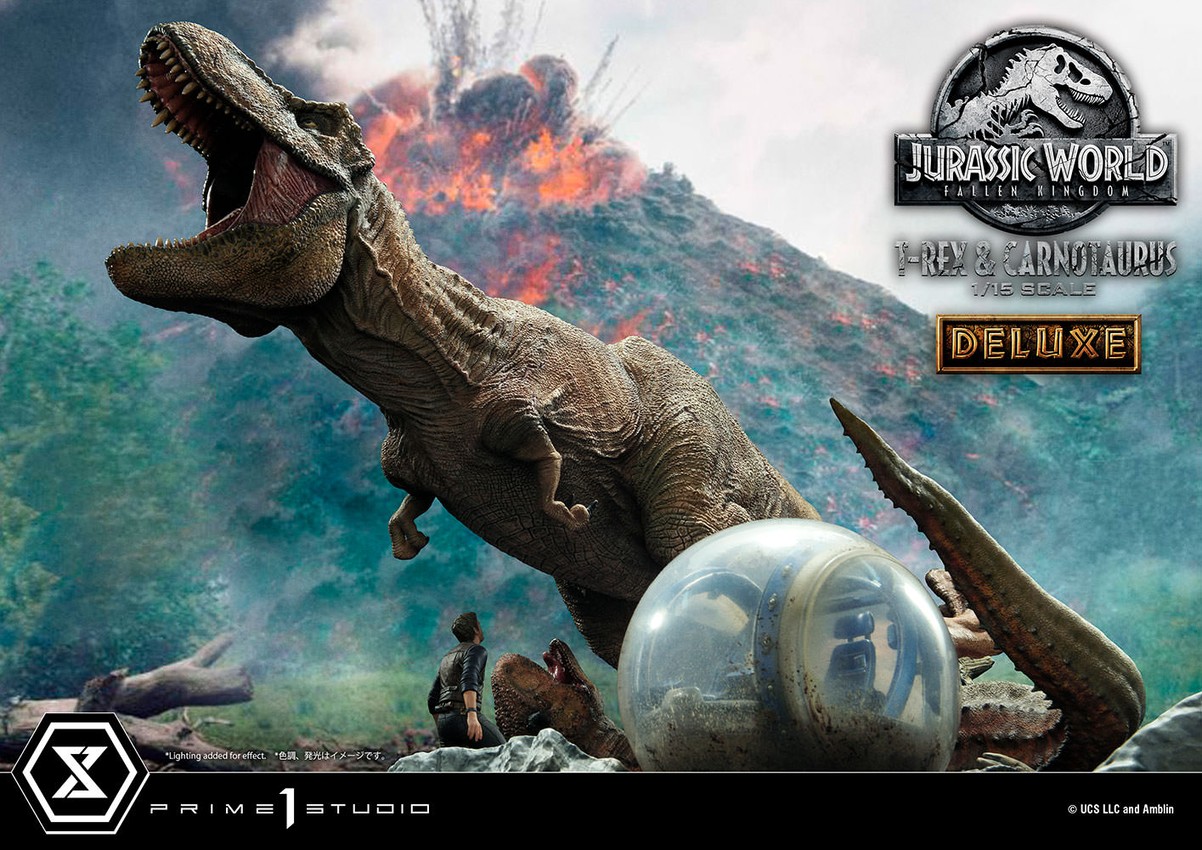 Jurassic World: Fallen Kingdom T-Rex & Carnotaurus (Deluxe Version) Statues - Prototype Shown View 6